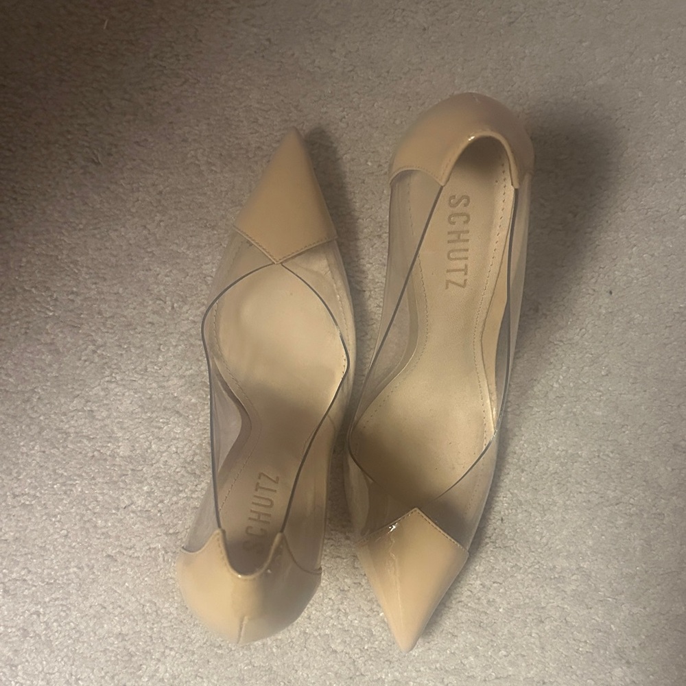 SCHUTZ Women's Tan Pointed Heels - Picture 8 of 8